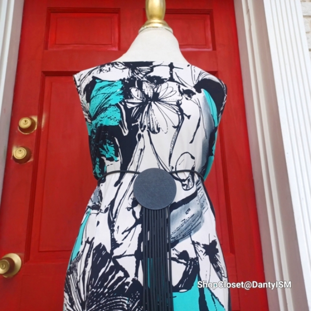 Connected Apparel Floral Print Sleeveless Dress - Picture 10 of 12